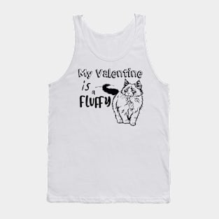 Valentine with A Fluffy Cat Tank Top